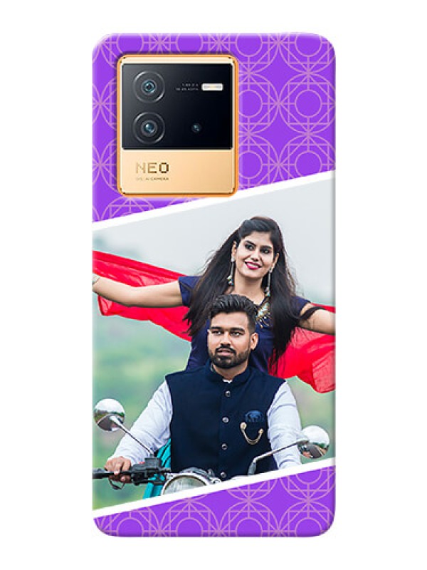 Custom iQOO Neo 6 5G mobile back covers online: violet Pattern Design