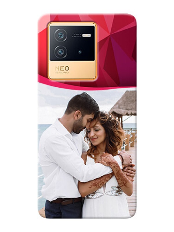 Custom iQOO Neo 6 5G custom mobile back covers: Red Abstract Design