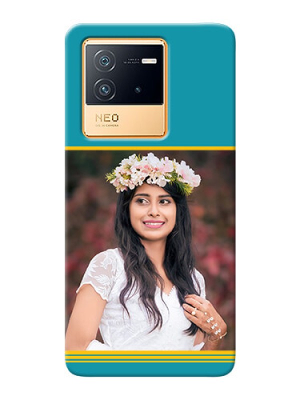 Custom iQOO Neo 6 5G personalized phone covers: Yellow & Blue Design 