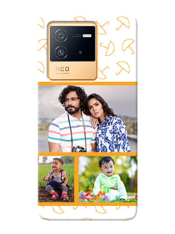 Custom iQOO Neo 6 5G Personalised Phone Cases: Yellow Pattern Design