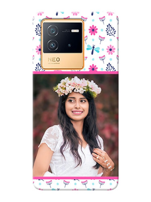 Custom iQOO Neo 6 5G Mobile Covers: Colorful Flower Design