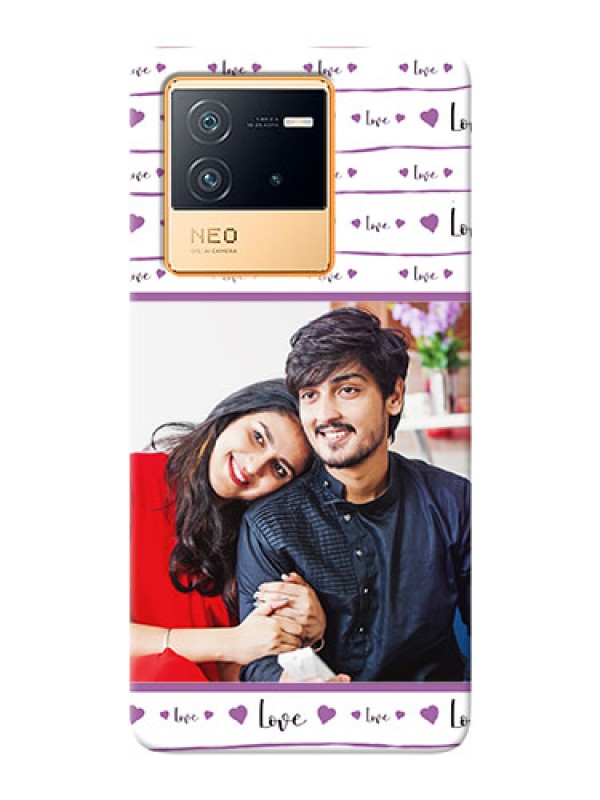 Custom iQOO Neo 6 5G Mobile Back Covers: Couples Heart Design