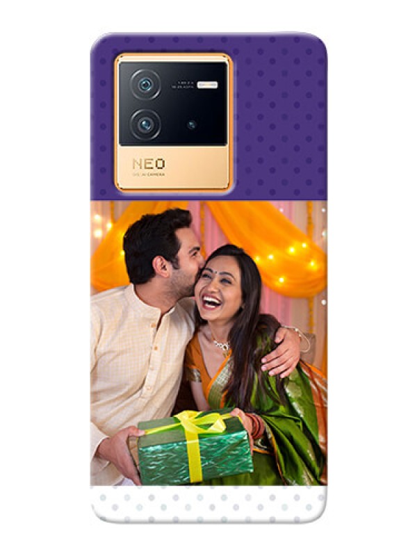 Custom iQOO Neo 6 5G mobile phone cases: Violet Pattern Design