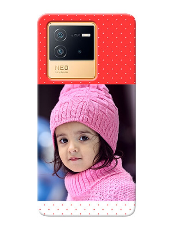 Custom iQOO Neo 6 5G personalised phone covers: Red Pattern Design