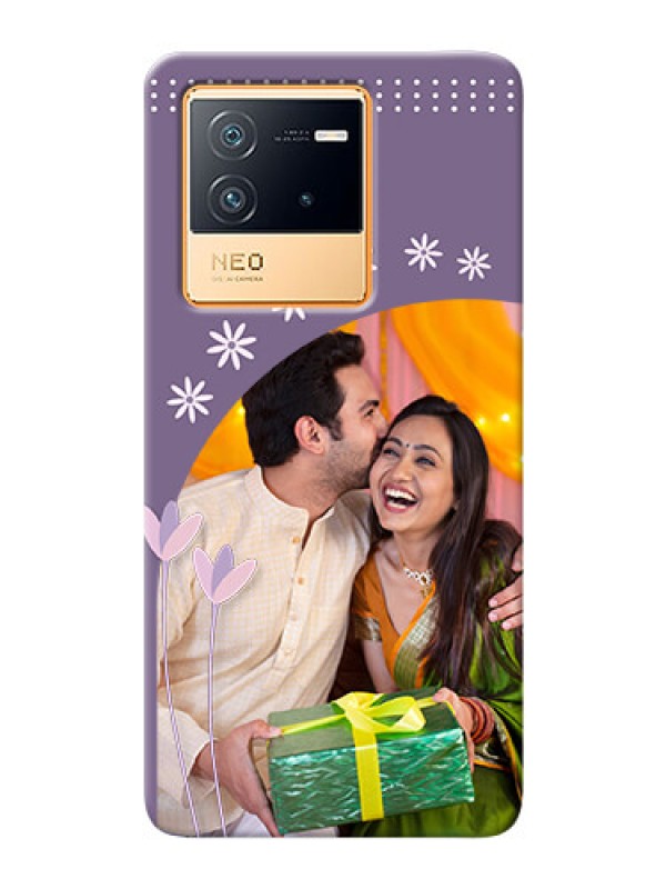 Custom iQOO Neo 6 5G Phone covers for girls: lavender flowers design 