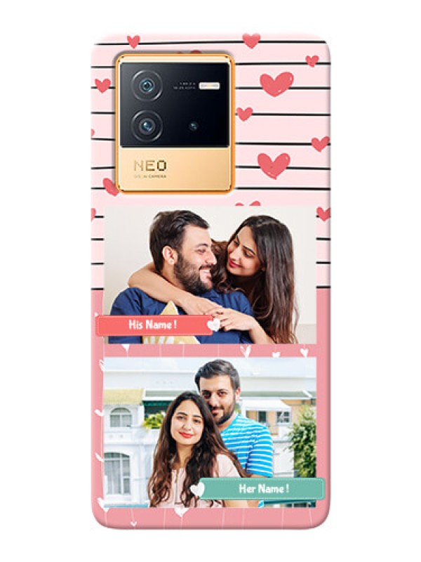 Custom iQOO Neo 6 5G custom mobile covers: Photo with Heart Design