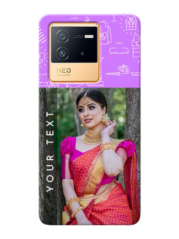Custom iQOO Neo 6 5G Personalized Phone Cases: Birthday Icons Design