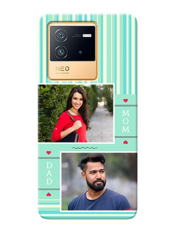 Custom iQOO Neo 6 5G custom mobile phone covers: Mom & Dad Pic Design