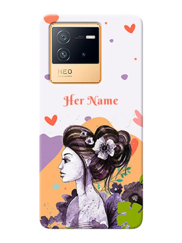 Custom iQOO Neo 6 5G Custom Mobile Case with Woman And Nature Design