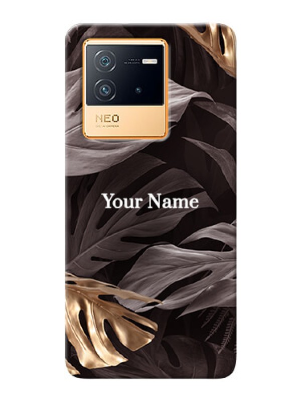Custom iQOO Neo 6 5G Mobile Back Covers: Wild Leaves digital paint Design