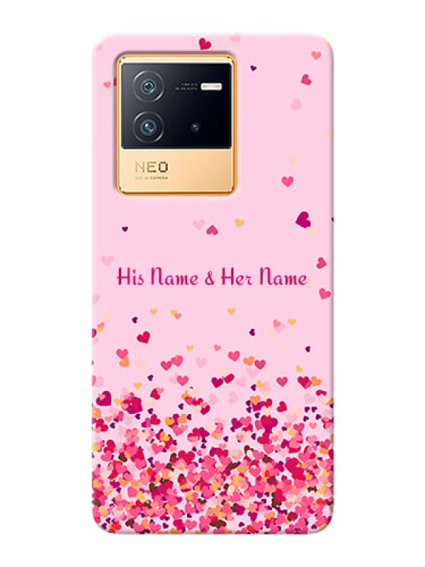 Custom iQOO Neo 6 5G Phone Back Covers: Floating Hearts Design