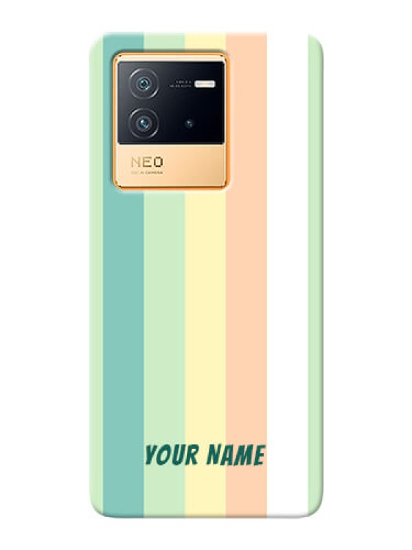 Custom iQOO Neo 6 5G Back Covers: Multi-colour Stripes Design