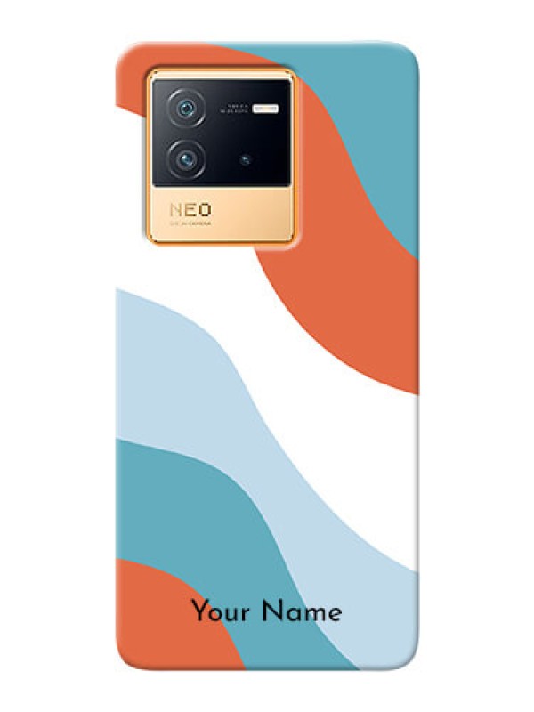 Custom iQOO Neo 6 5G Mobile Back Covers: coloured Waves Design
