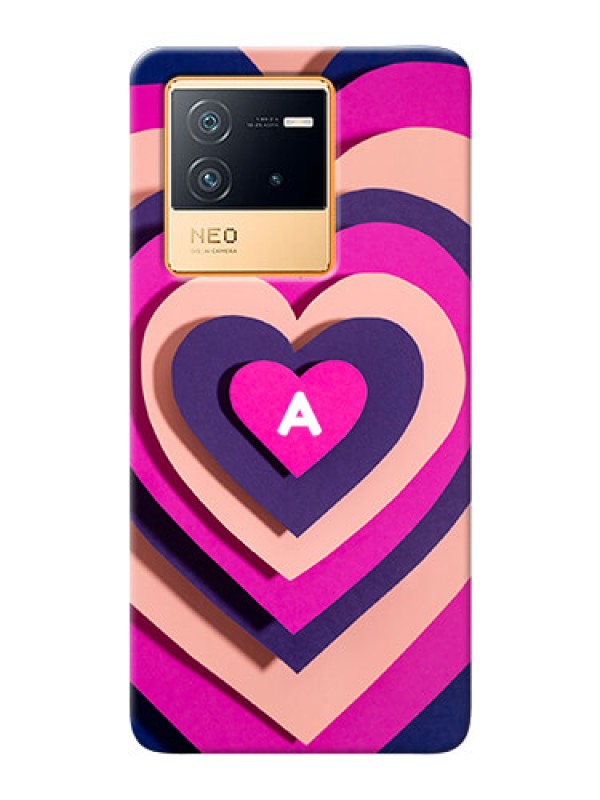 Custom iQOO Neo 6 5G Custom Mobile Case with Cute Heart Pattern Design