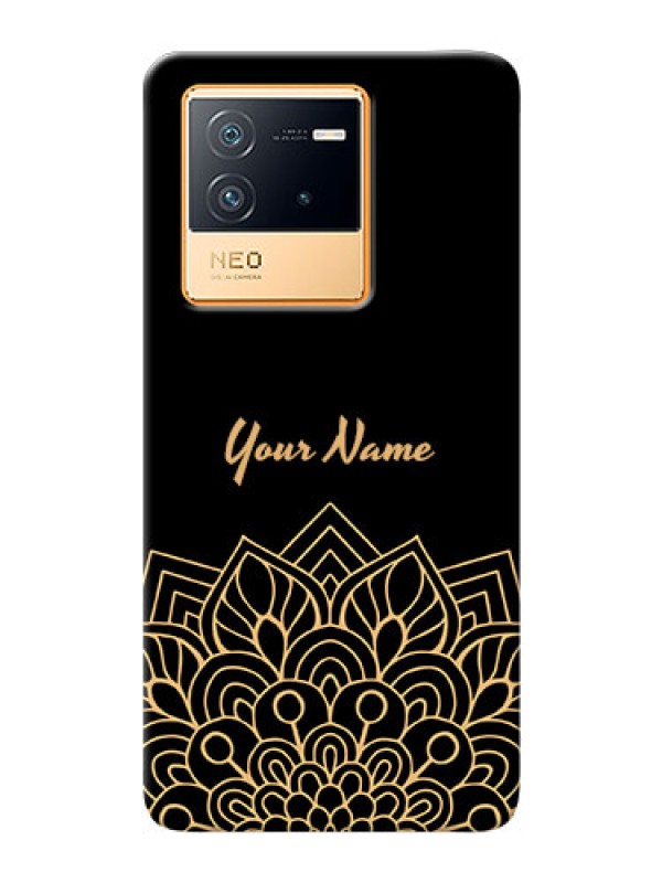 Custom iQOO Neo 6 5G Back Covers: Golden mandala Design