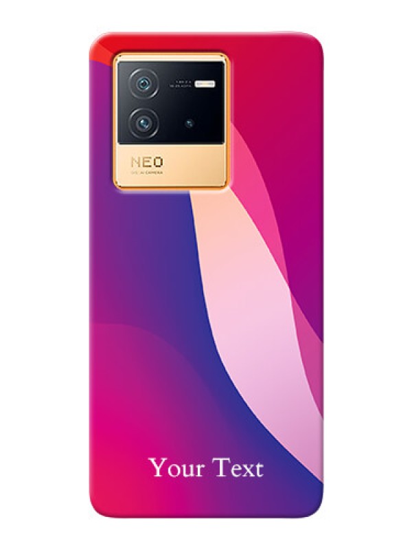 Custom iQOO Neo 6 5G Mobile Back Covers: Digital abstract Overlap Design