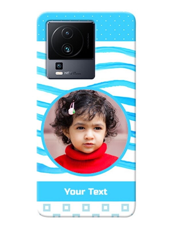 Custom iQOO Neo 7 5G phone back covers: Simple Blue Case Design