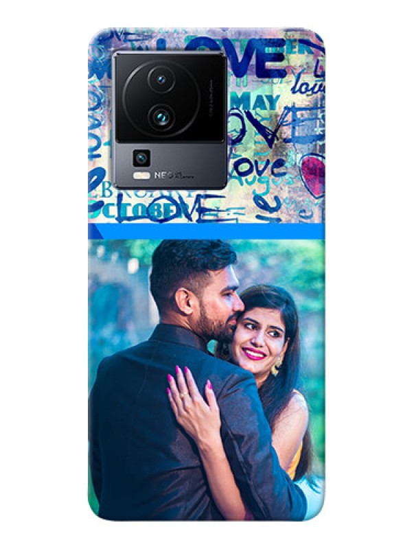 Custom iQOO Neo 7 5G Mobile Covers Online: Colorful Love Design