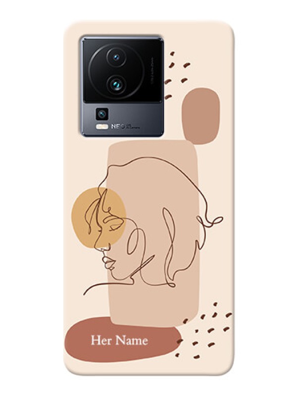 Custom iQOO Neo 7 5G Custom Phone Covers: Calm Woman line art Design