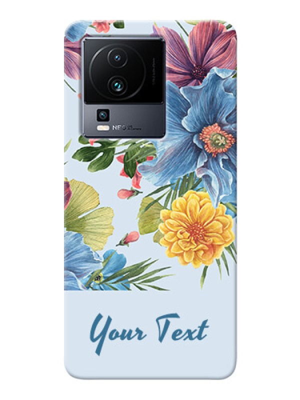 Custom iQOO Neo 7 5G Custom Phone Cases: Stunning Watercolored Flowers Painting Design