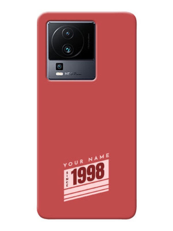 Custom iQOO Neo 7 5G Phone Back Covers: Red custom year of birth Design