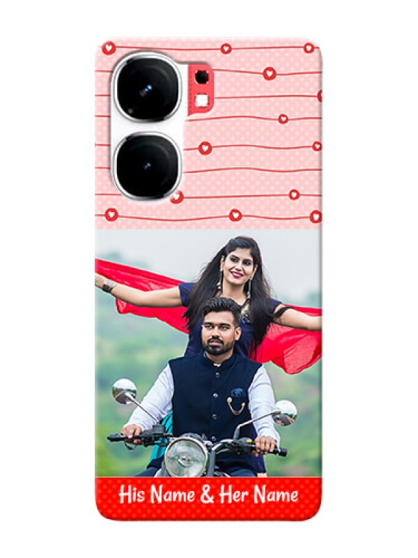 Custom iQOO Neo 9 Pro 5G Custom Phone Cases: Red Pattern Case Design