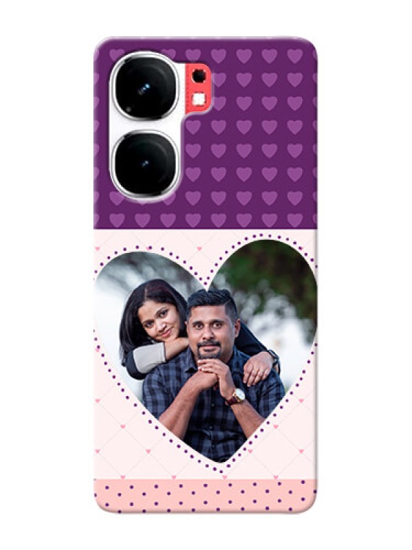 Custom iQOO Neo 9 Pro 5G Mobile Back Covers: Violet Love Dots Design