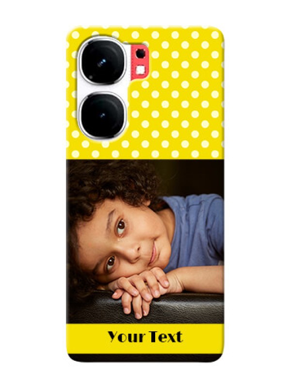 Custom iQOO Neo 9 Pro 5G Custom Mobile Covers: Bright Yellow Case Design