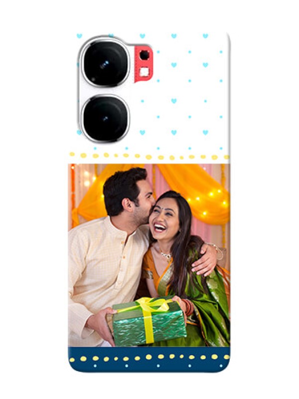 Custom iQOO Neo 9 Pro 5G Phone Covers: White and Blue Abstract Design