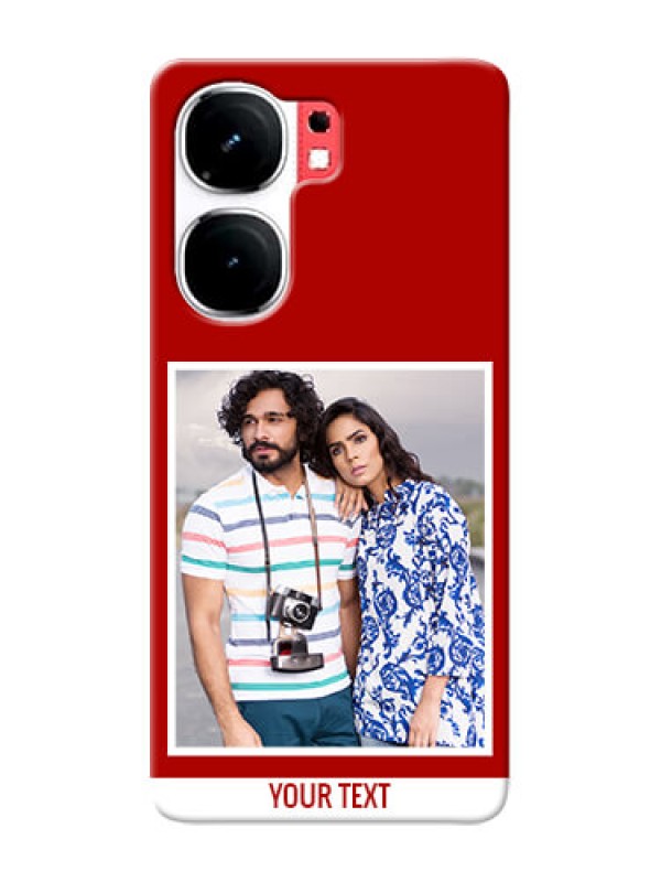 Custom iQOO Neo 9 Pro 5G mobile phone covers: Simple Red Color Design