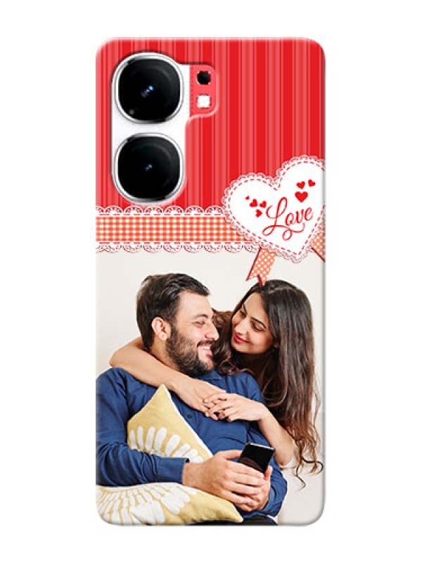 Custom iQOO Neo 9 Pro 5G phone cases online: Red Love Pattern Design
