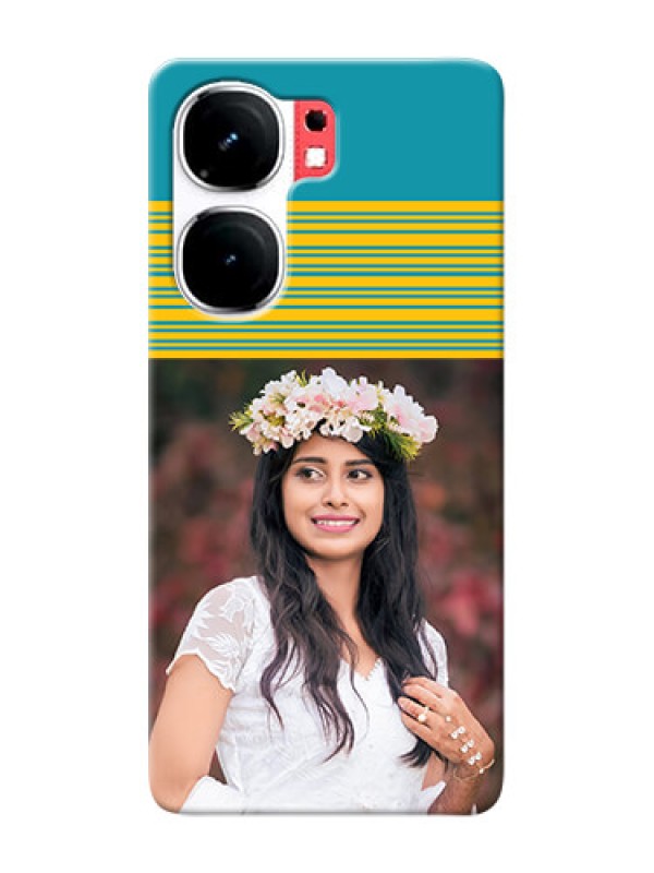 Custom iQOO Neo 9 Pro 5G personalized phone covers: Yellow And Blue Design