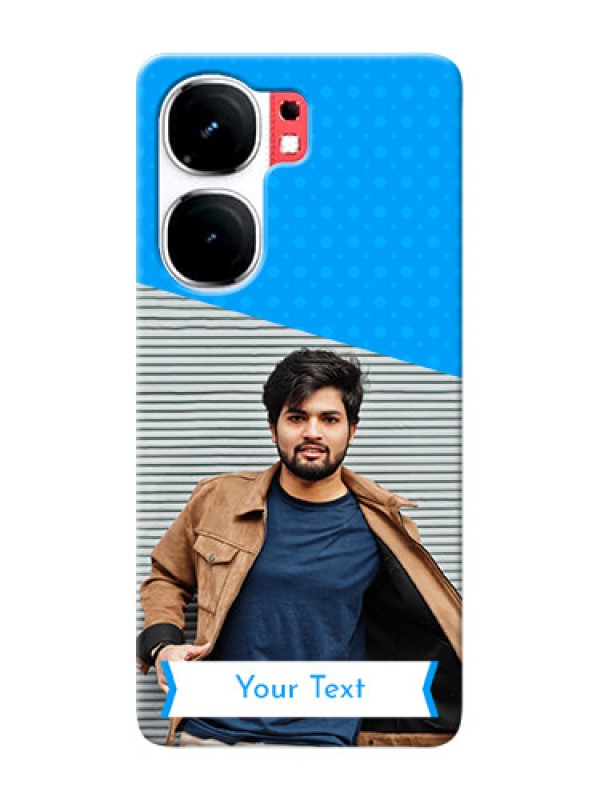 Custom iQOO Neo 9 Pro 5G Personalized Mobile Covers: Simple Blue Color Dotted Design