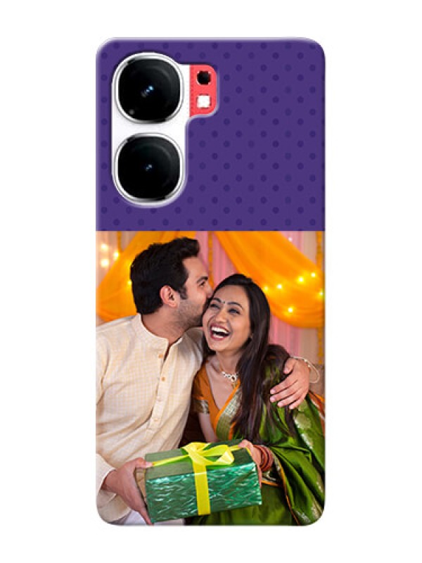 Custom iQOO Neo 9 Pro 5G mobile phone cases: Violet Pattern Design