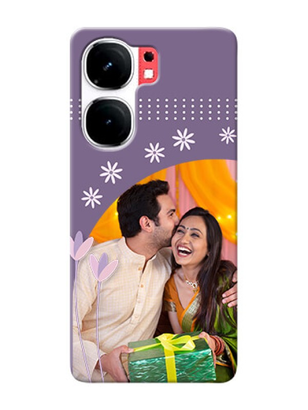 Custom iQOO Neo 9 Pro 5G Phone covers for girls: lavender flowers design