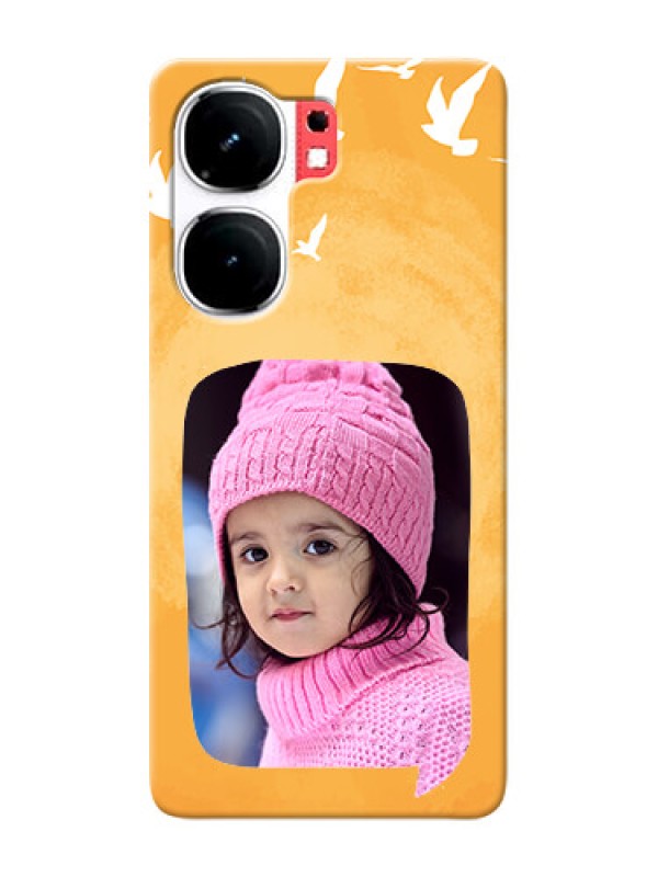 Custom iQOO Neo 9 Pro 5G Phone Covers: Water Color Design with Bird Icons