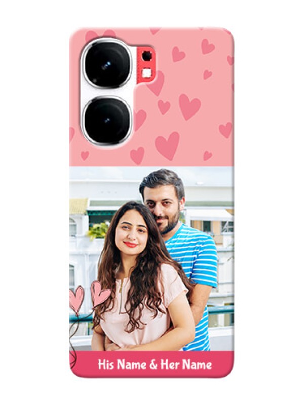 Custom iQOO Neo 9 Pro 5G phone back covers: Love Design Peach Color