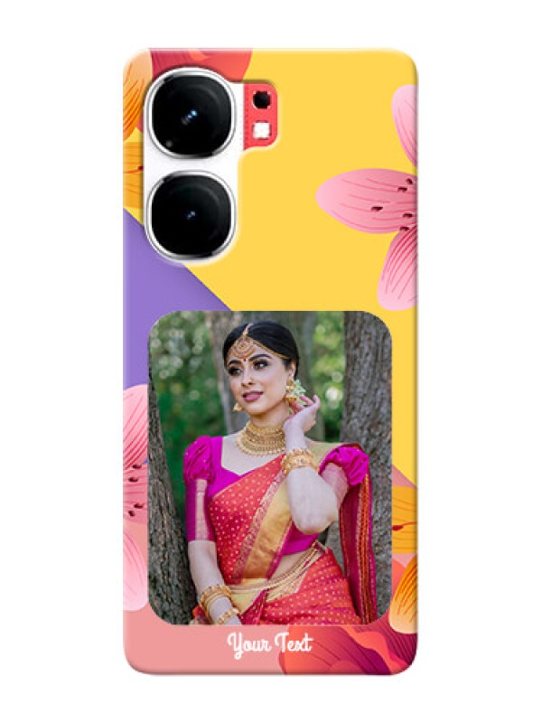 Custom iQOO Neo 9 Pro 5G Mobile Covers: 3 Image With Vintage Floral Design
