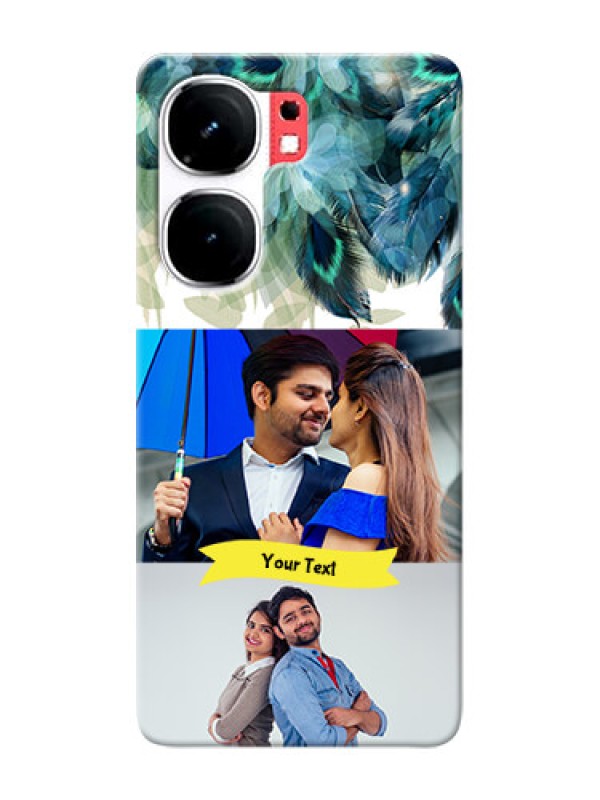 Custom iQOO Neo 9 Pro 5G Phone Cases: Image with Boho Peacock Feather Design