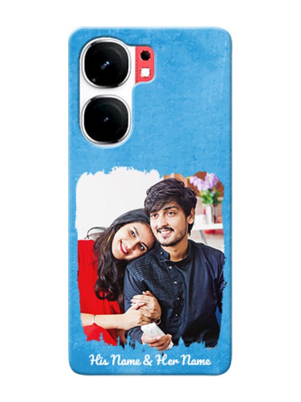 Custom iQOO Neo 9 Pro 5G custom mobile cases: Blue Color Vintage Design