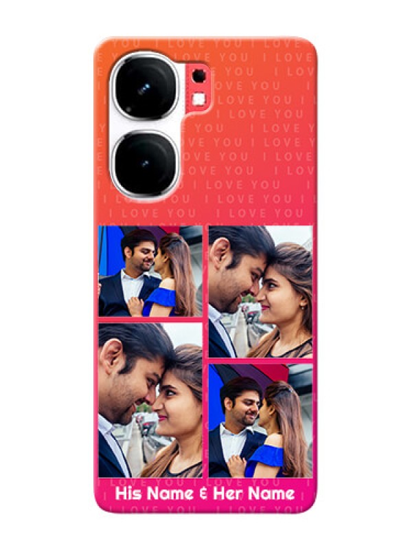 Custom iQOO Neo 9 Pro 5G custom back covers: I Love You Pink Design