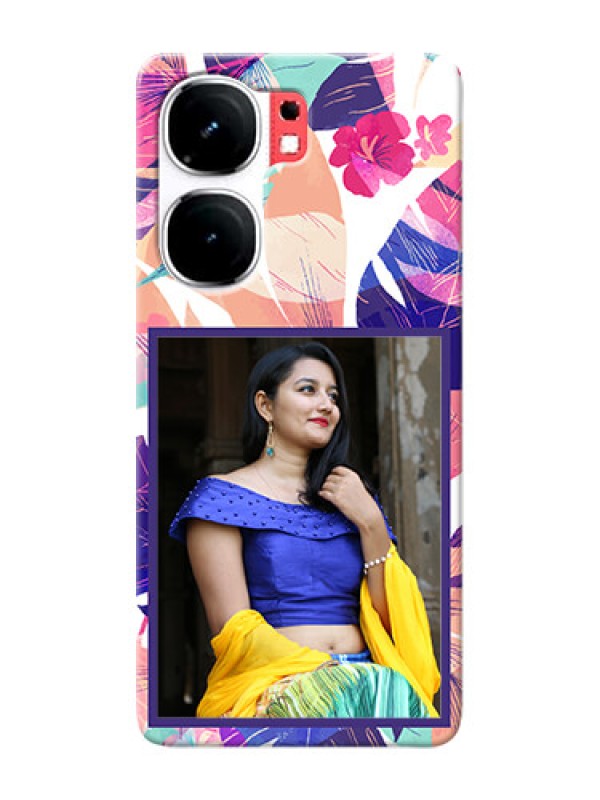 Custom iQOO Neo 9 Pro 5G Personalised Phone Cases: Abstract Floral Design