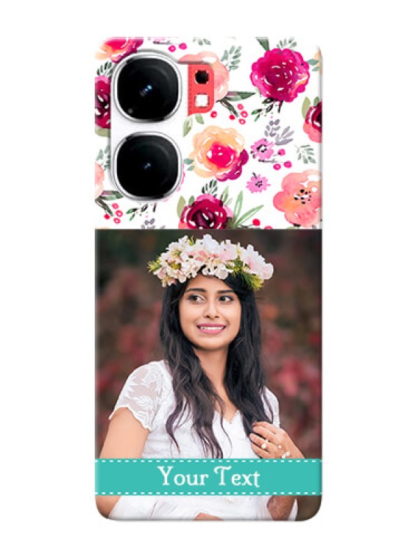 Custom iQOO Neo 9 Pro 5G Personalized Mobile Cases: Watercolor Floral Design
