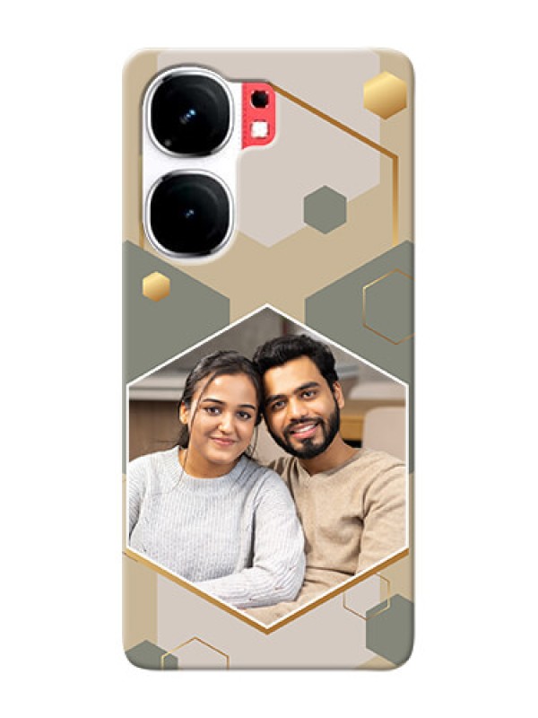 Custom iQOO Neo 9 Pro 5G Photo Printing on Case with Stylish Hexagon Pattern Design