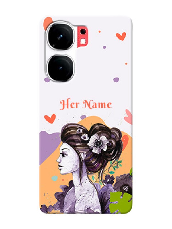 Custom iQOO Neo 9 Pro 5G Personalized Phone Case with Woman And Nature Design