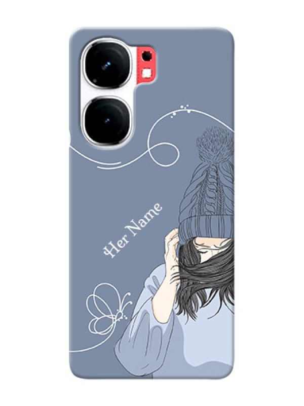 Custom iQOO Neo 9 Pro 5G Custom Mobile Case with Girl in winter outfit Design
