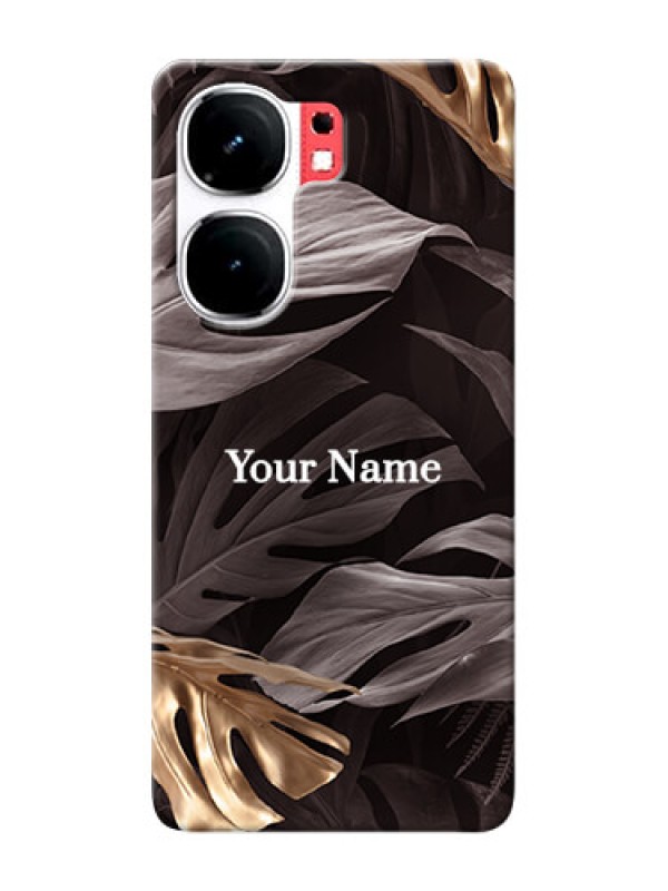 Custom iQOO Neo 9 Pro 5G Personalised Phone Case with Wild Leaves digital paint Design