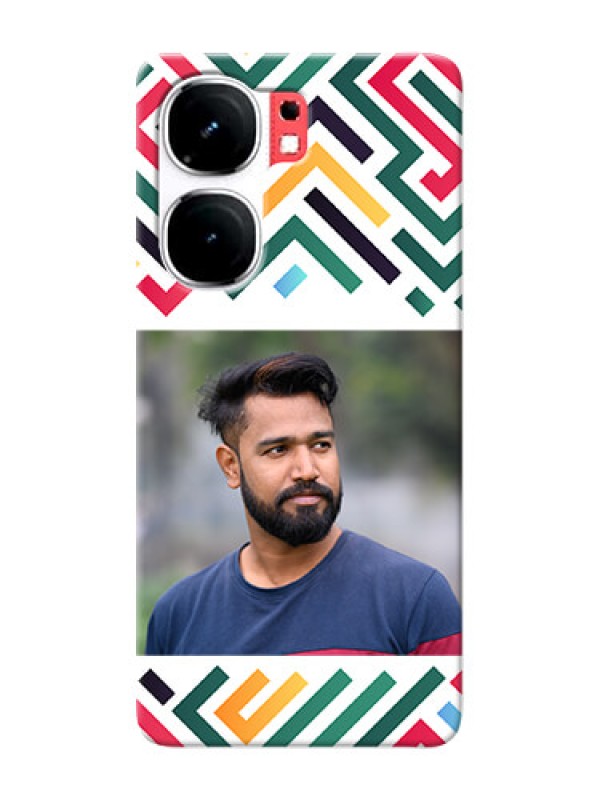 Custom iQOO Neo 9 Pro 5G Personalized Phone Case with Colorful Maze Pattern Design