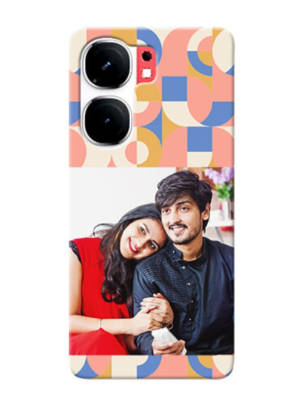 Custom iQOO Neo 9 Pro 5G Photo Printing on Case with Semicircle Maze Pattern Design