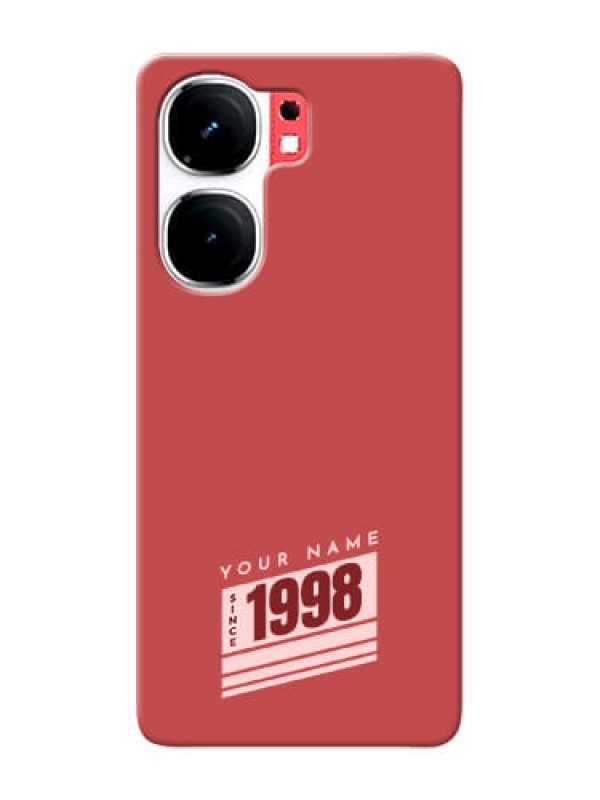 Custom iQOO Neo 9 Pro 5G Custom Phone Case with Red custom year of birth Design